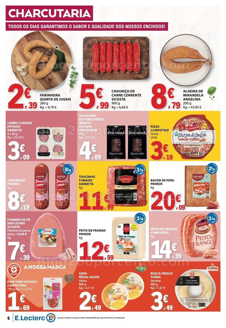 Antevisão Folheto E-LECLERC Promoções de 6 a 12 agosto